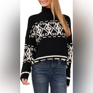 Cece Fair Isle Turtleneck Sweater